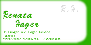 renata hager business card