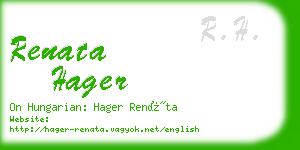renata hager business card